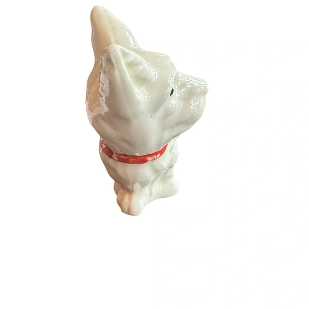 Vintage Ceramic‎ White Scottish Terrier Dog Planter